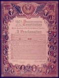 Constitution Anniversary Fathers Vintage Retro Advert Poster A4 Photo Print