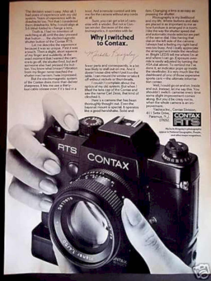 Contax Rtes Camera Vintage Retro Advert Ads A4 Photo Print