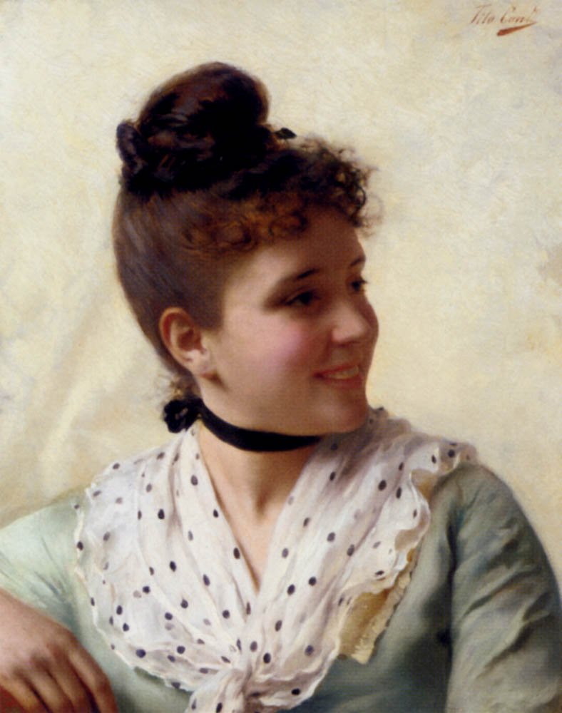 Conti Tito A Young Beauty Art A4 Photo Print
