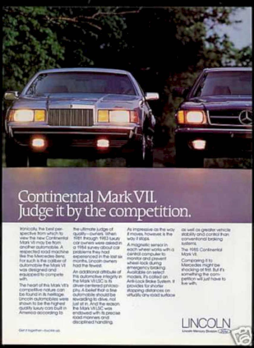 Continental Mark Vii Vintage Retro Advert Ads A4 Photo Print