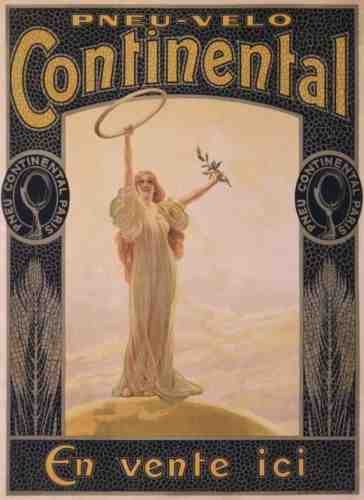 Continental Tires Poster Vintage Advert A4 Photo Print
