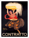 Contratto Champagne Drinks Advert Leonetto Cappiello 1920 Vintage Retro Advert 