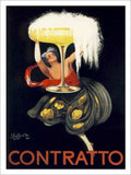 Contratto Champagne Leonetto Cappiello 1922 Vintage Retro Advert Poster A4 Phot