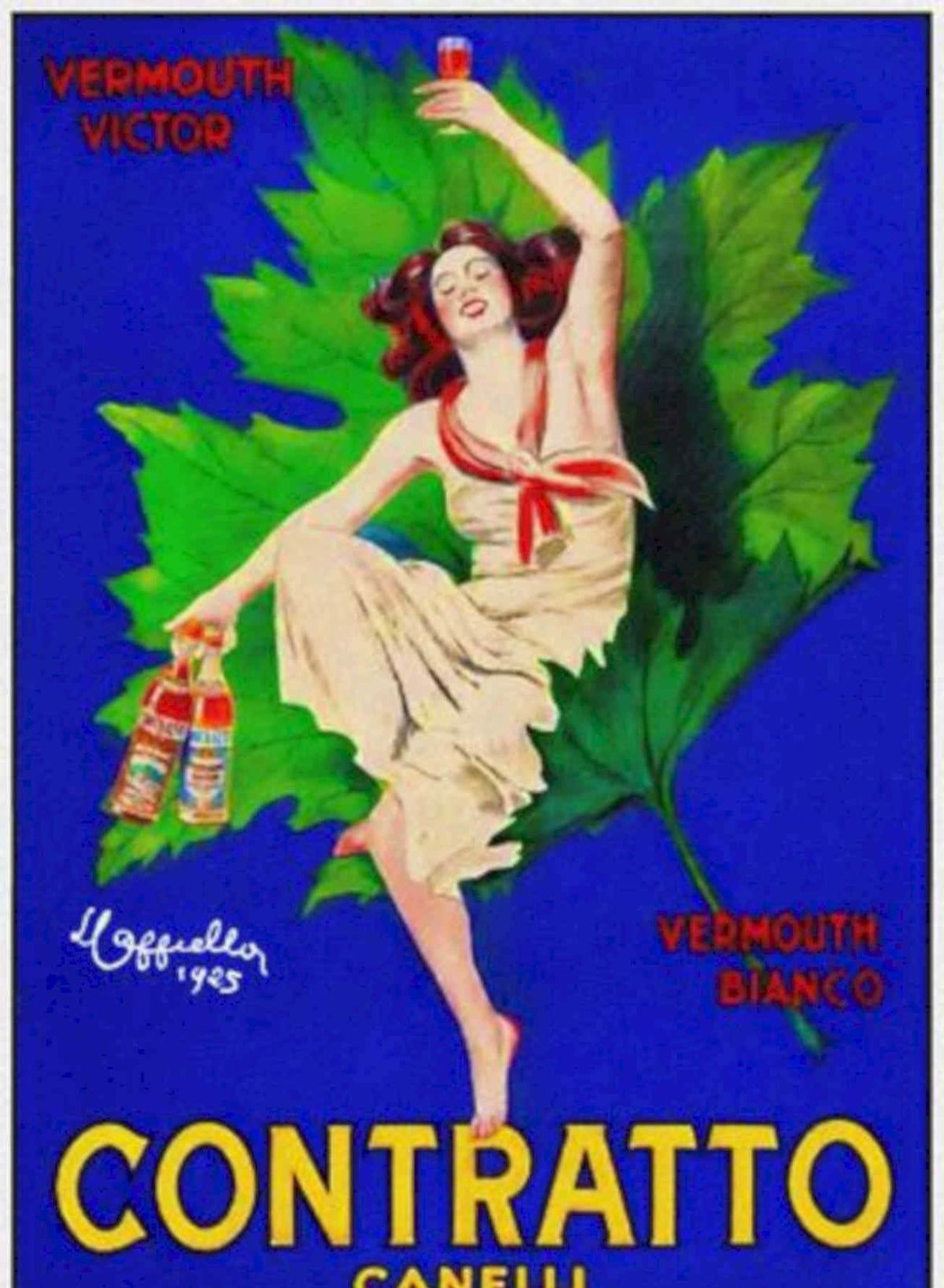 Contratto Vermouth Maple Vintage Retro Advert Poster A4 Photo Print