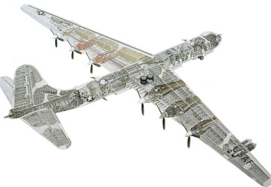 Convair B 36 cutaway A4 Photo Print