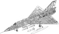 Convair F 106 Delta Dart cutaway A4 Photo Print
