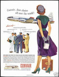 Convair Passenger Planes Vintage Retro Advert Ads A4 Photo Print