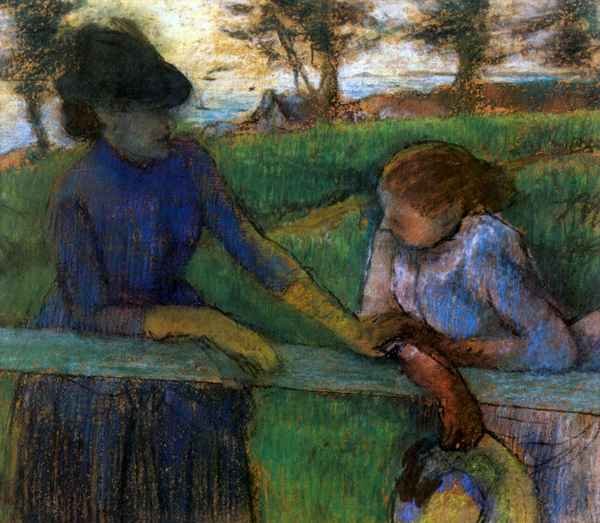 Conversation by Degas A4 Photo Print