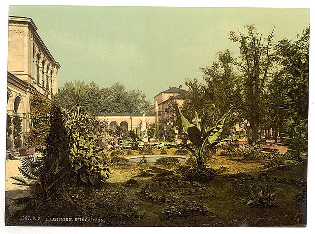 Conversationsgebaude and the Kurgarden Bad Kissengen Bavar Vintage A4 Photo Print