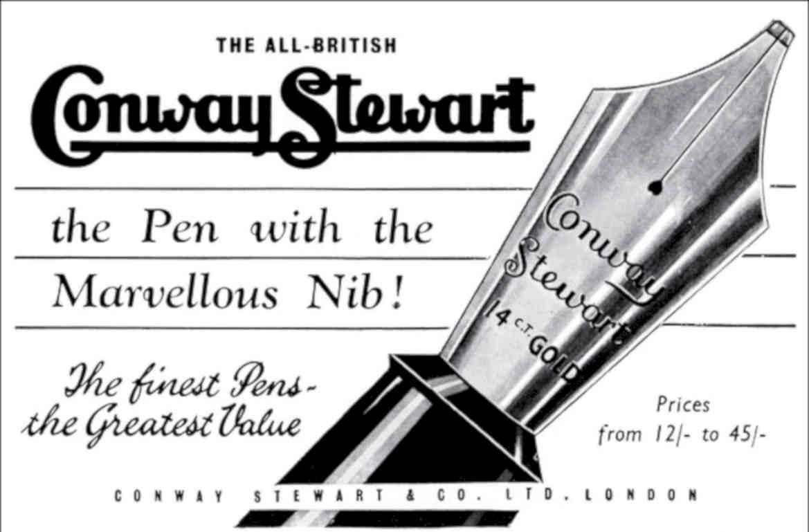Conway Stewart Pen Vintage Retro Advert Poster A4 Photo Print
