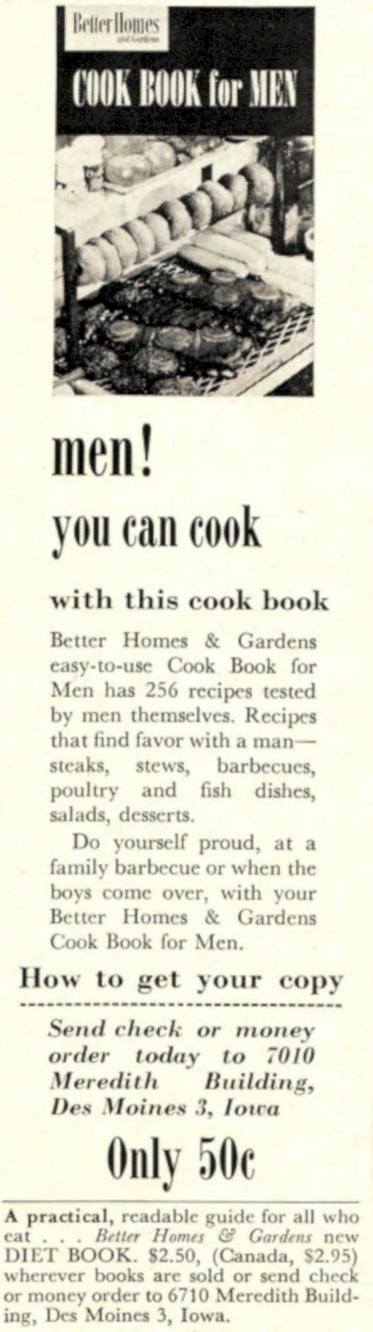 Cook Book Men Vintage Retro Advert Ads A4 Photo Print
