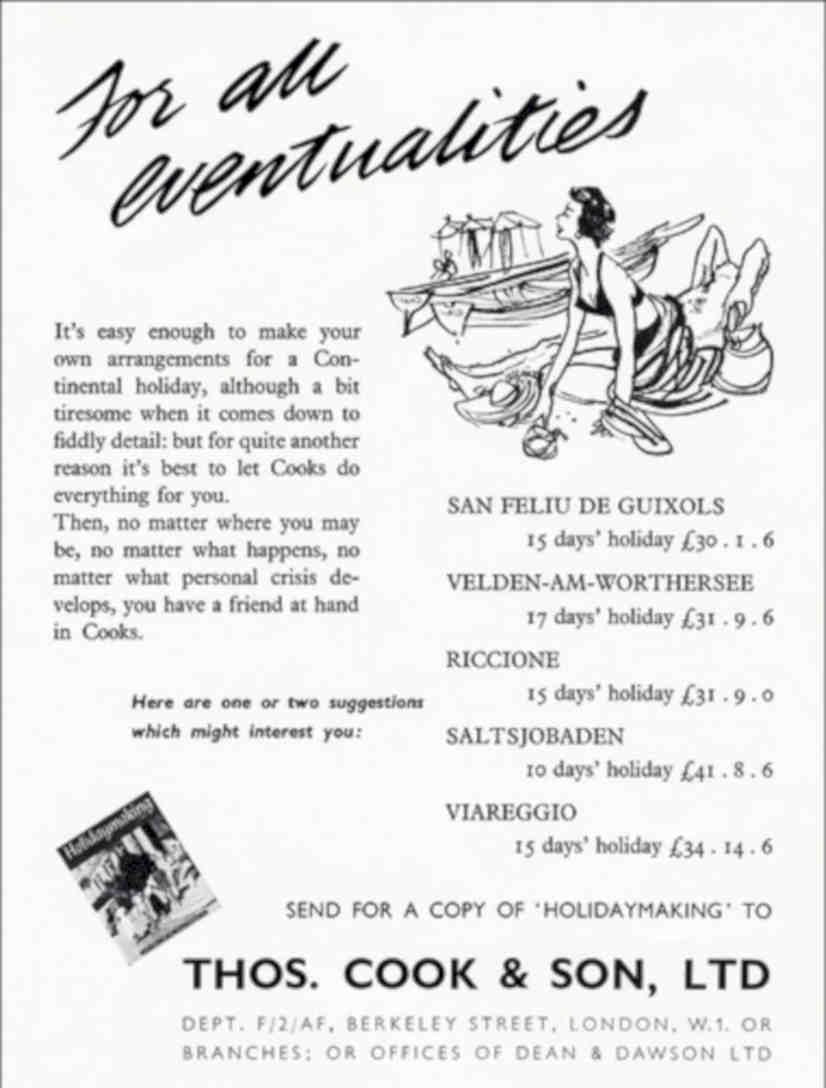 Cook Holiday Scenes Vintage Retro Advert Poster A4 Photo Print