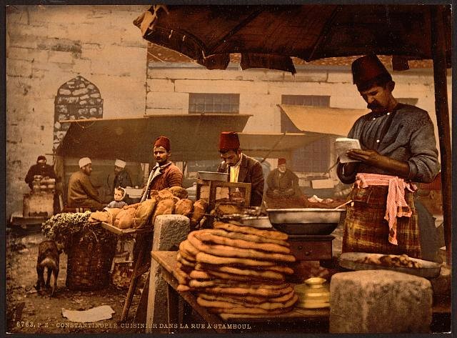 Cook in the rue de Stamboul Constantinople Vintage A4 Photo Print