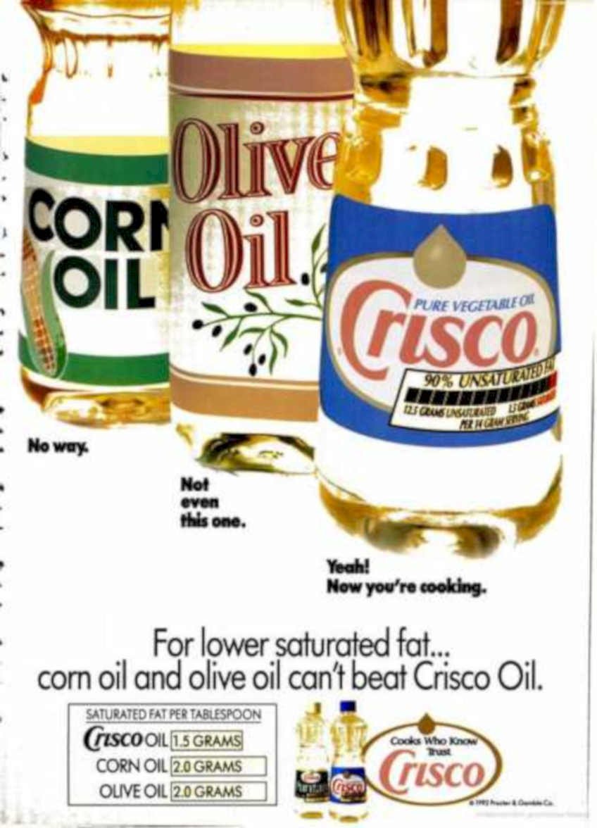 Cooking Oils Comparison Vintage Retro Advert Ads A4 Photo Print