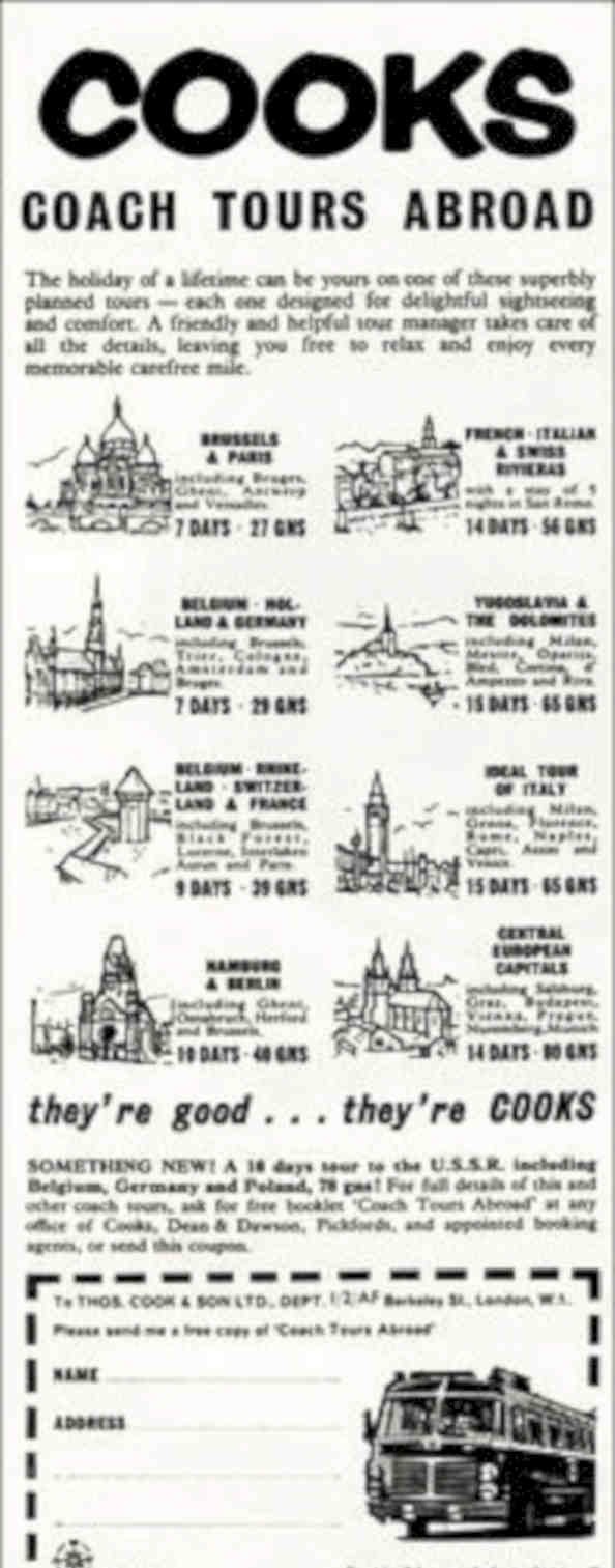 Cooks Coach Europe Vintage Retro Advert Poster A4 Photo Print
