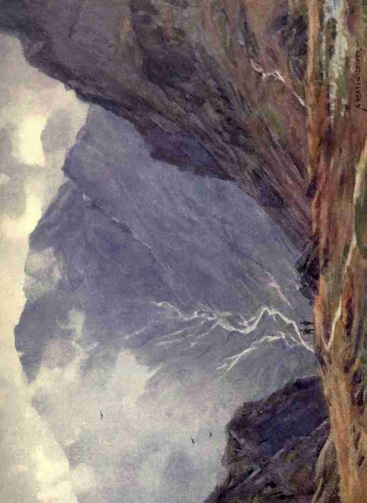 Cooper Alfred Heaton 1863 1929 Wild Lakeland 1922 Stake Pass & Bowfell Vintage A4 Photo Print