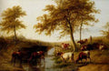 Cooper Thomas Sidney Cattle Resting By A Brook A4 Photo Print