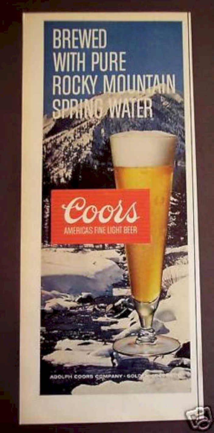 Coors Beer Mountains Vintage Retro Advert Ads A4 Photo Print