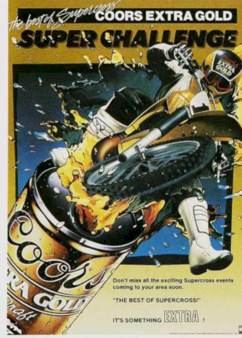 Coors Supercross Challenge Vintage Retro Advert Ads A4 Photo Print