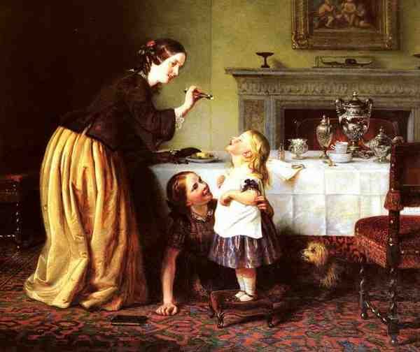 Cope Charles West Breakfast Time A4 Photo Print