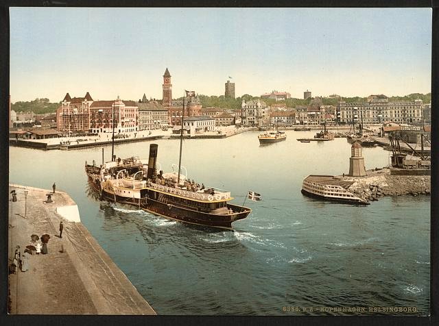 Copenhagen Helsingborg Vintage A4 Photo Print