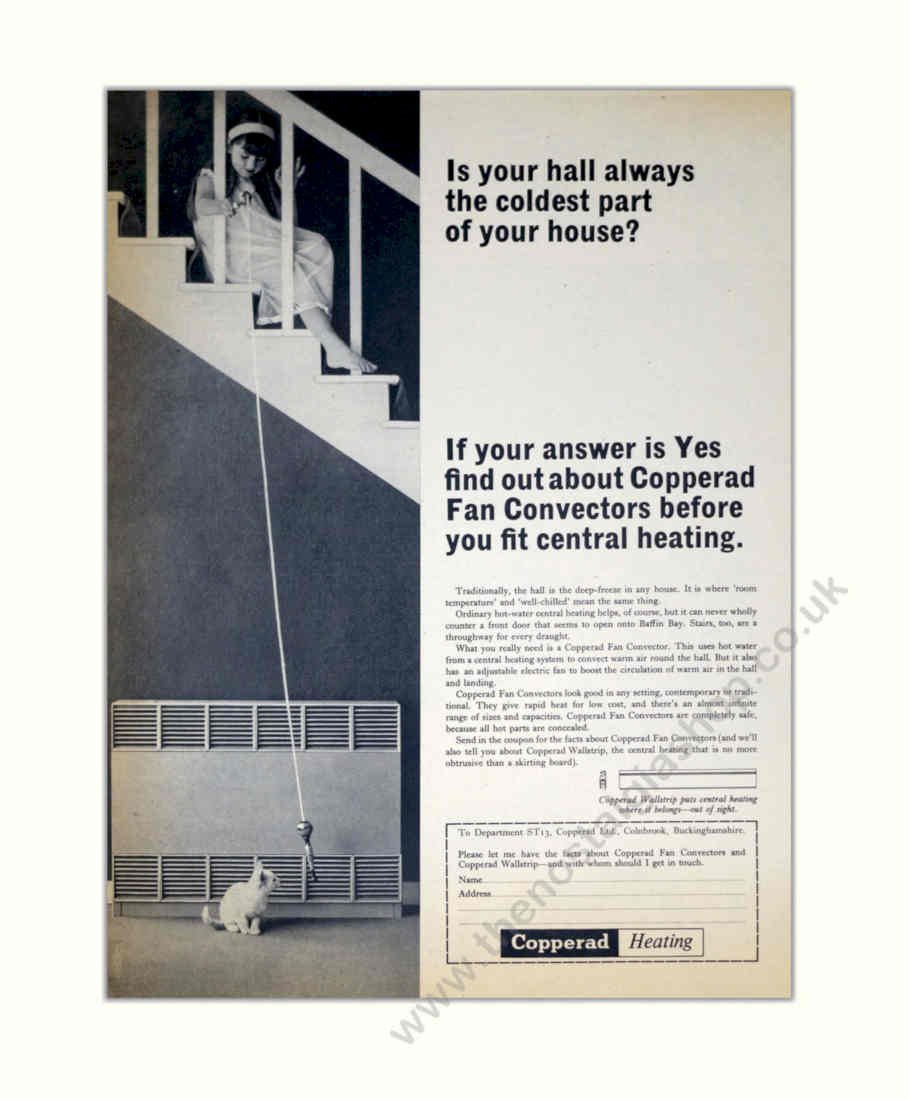 Copperpad Heating Fan Vintage Retro Advert Poster A4 Photo Print