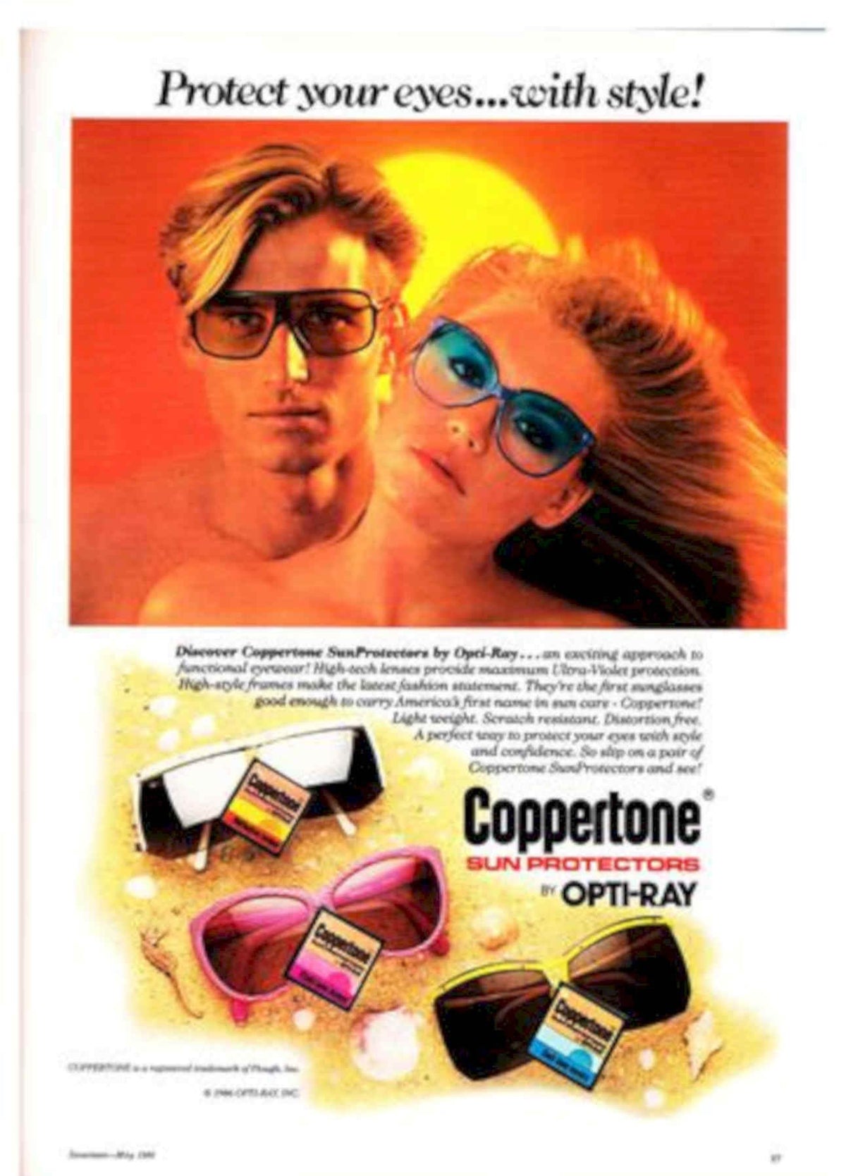 Coppertone Sunglasses Style Vintage Retro Advert Poster A4 Photo Print