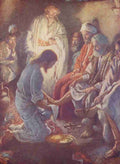 Copping Harold Stories about Jesus 1959 Jesus washing the disciples feet A4 Photo Print