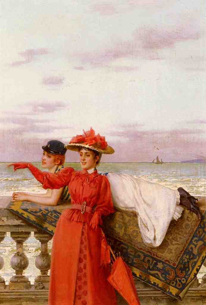Corcos Vittorio Matteo Looking Out To Sea A4 Photo Print
