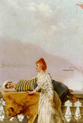 Corcos Vittorio Matteo On The Balcony A4 Photo Print