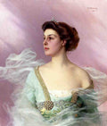 Corcos Vittorio Matteo Portrait Of A Lady A4 Photo Print