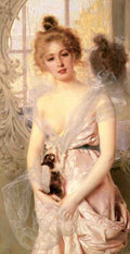 Corcos Vittorio Matteo The New Kitten A4 Photo Print