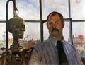 Corinth Lovis Self Portrait with Skeleton  A4 Photo Print