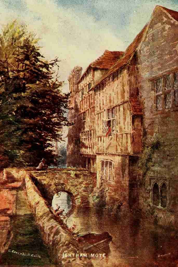 Corke Charles Essenhigh 1852 1922 English Homes & Villages 1909 Ightam Mote 2 A4 Photo Print