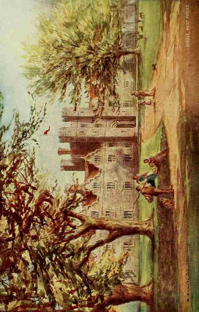 Corke Charles Essenhigh 1852 1922 English Homes & Villages 1909 Knole West Front A4 Photo Print