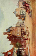 Corke Charles Essenhigh 1852 1922 English Homes & Villages 1909 Sevenoaks High Street & London Road A4 Photo Print