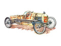 Cornelian Indy Race Car 1914 cutaway A4 Photo Print