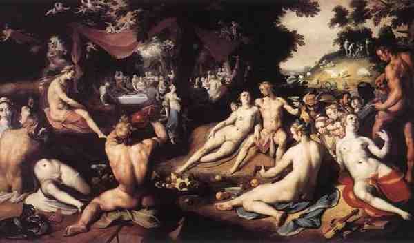Cornelis Van Haarlem The Wedding Of Peleus And Thetis A4 Photo Print