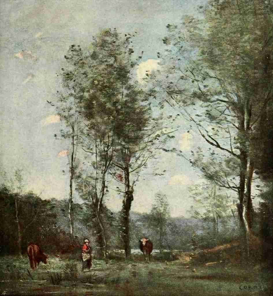 Corot Camille Early hour Corot & Millet 1902 A4 Photo Print