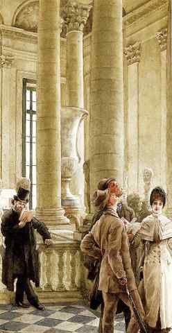 Corot Tissot Corot Au Louvre A4 Photo Print