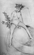 Corot Tissot Deuxieme Frontispiece Assise Sur Le Globe A4 Photo Print