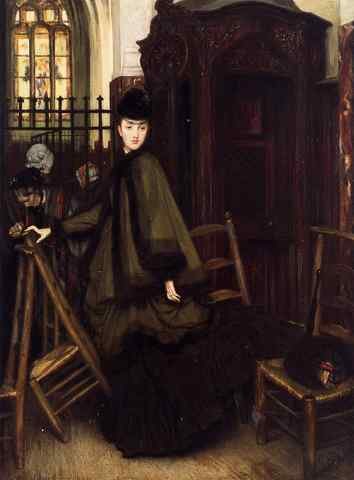 Corot Tissot James Jacques In Church A4 Photo Print