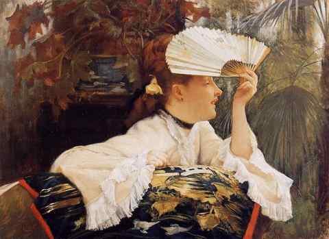 Corot Tissot James Jacques The Fan A4 Photo Print