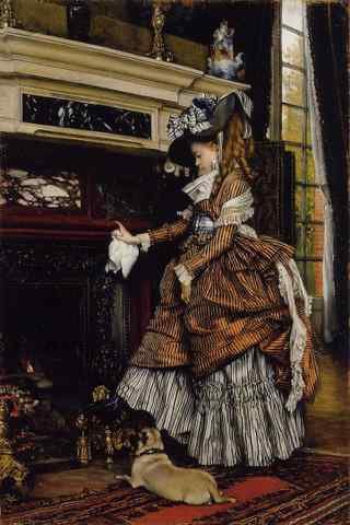 Corot Tissot James Jacques The Fireplace A4 Photo Print