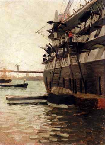 Corot Tissot James The Hull Of A Battle Ship A4 Photo Print