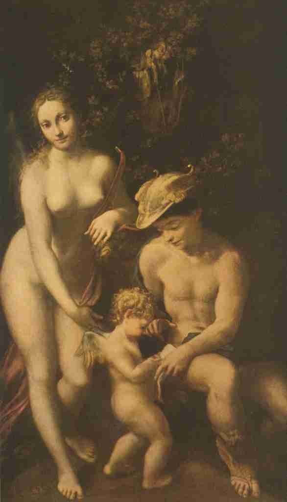 Correggio 913 Mercury Instructing Venus A4 Photo Print
