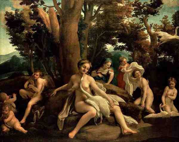 Correggio Leda With The Swan A4 Photo Print
