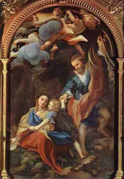 Correggio Madonna Della Scodella A4 Photo Print