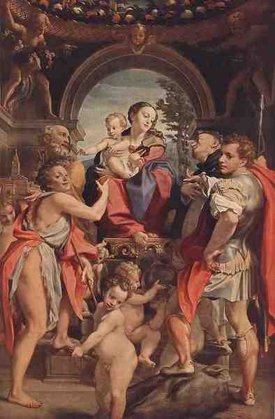 Correggio Madonna With St George A4 Photo Print