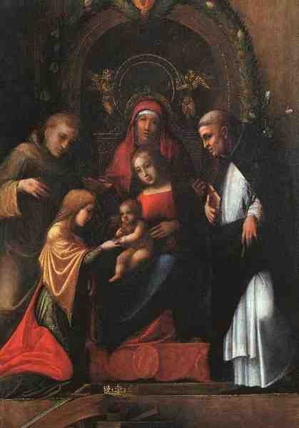 Correggio The Mystic Marriage Of St Catherine A4 Photo Print